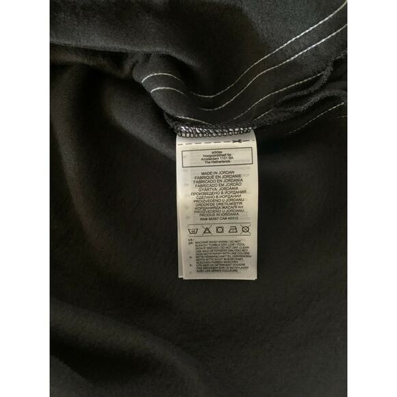 Adidas Primegreen Women's Fleece Loose Cropped 3-Stripes Sweatshirt 2XL Black - Picture 9 of 10